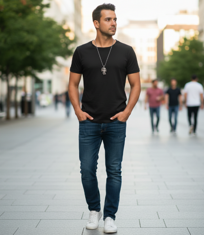 5 Mukhi Standing Hanumanji Pendant with Chain