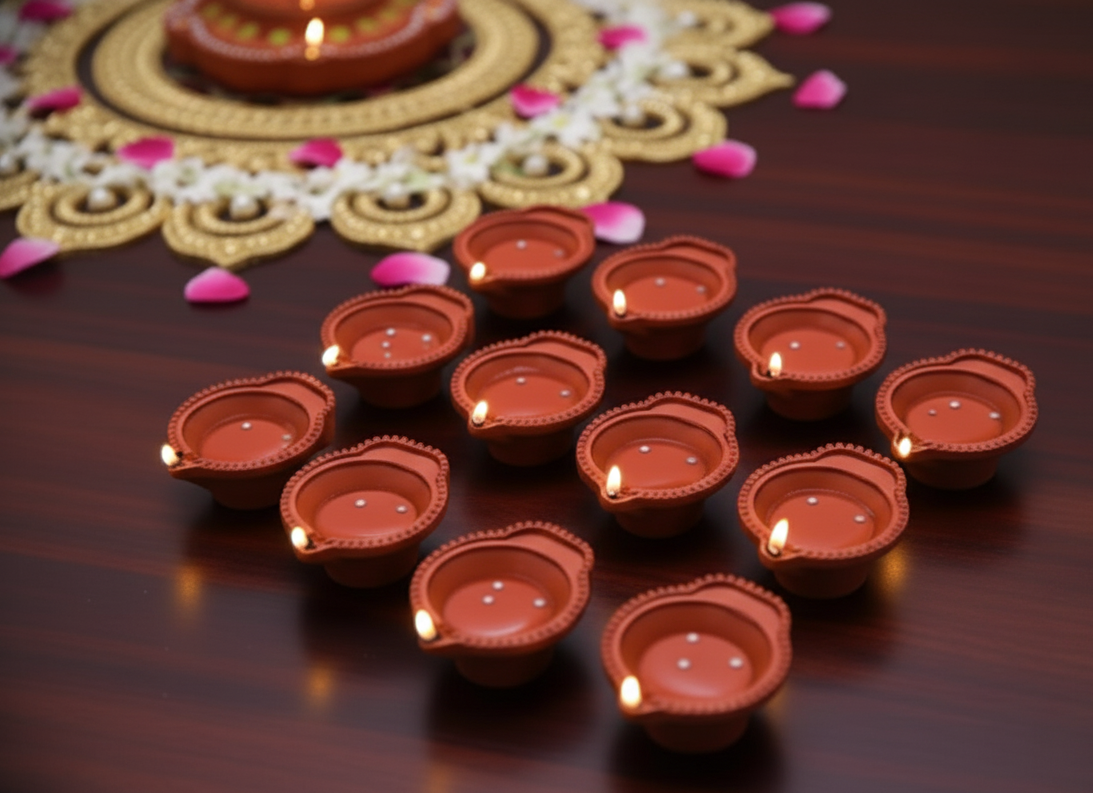 LED Light Water Sensor Diyas Plastic with, Ambient Lights, (Pack of 6/12/18/24)